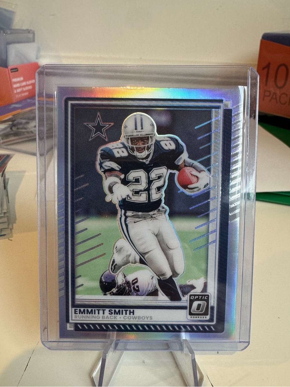 2025 Emmitt Smith Panini Donruss Optic Silver Prizm Card. #dallascowboys